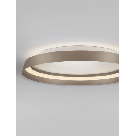 Plafon okrągły modern ze ściemniaczem Arpino 43,7cm LED 2700-3000K szampański brąz
