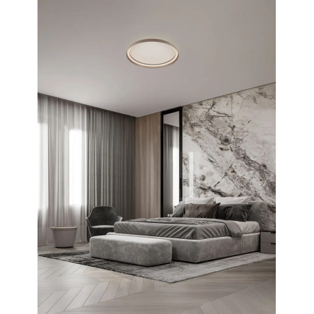 Plafon okrągły modern ze ściemniaczem Arpino 58cm LED 2700-3000K szampański brąz