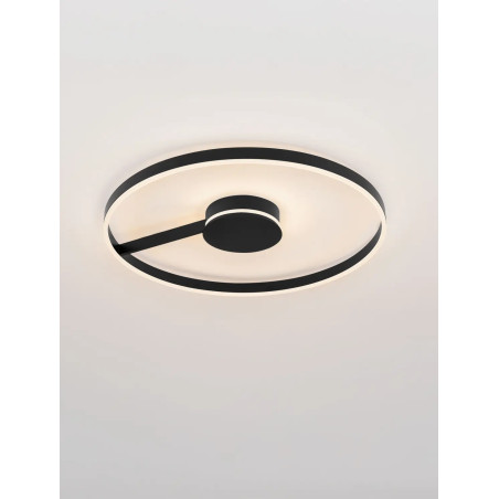 Plafon nowoczesny ze ściemniaczem i regulowaną barwą światła Mileo 80cm LED CCT 2700-3000-4000K czarny