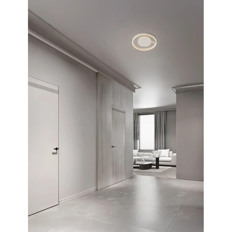 Plafon nowoczesny ze ściemniaczem i regulowaną barwą światła Mileo 40cm LED CCT 2700-3000-4000K biały