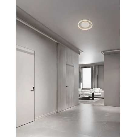 Plafon nowoczesny ze ściemniaczem i regulowaną barwą światła Mileo 40cm LED CCT 2700-3000-4000K biały