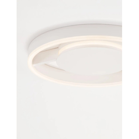 Plafon nowoczesny ze ściemniaczem i regulowaną barwą światła Mileo 40cm LED CCT 2700-3000-4000K biały