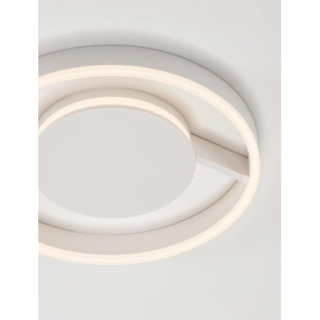Plafon nowoczesny ze ściemniaczem i regulowaną barwą światła Mileo 40cm LED CCT 2700-3000-4000K biały