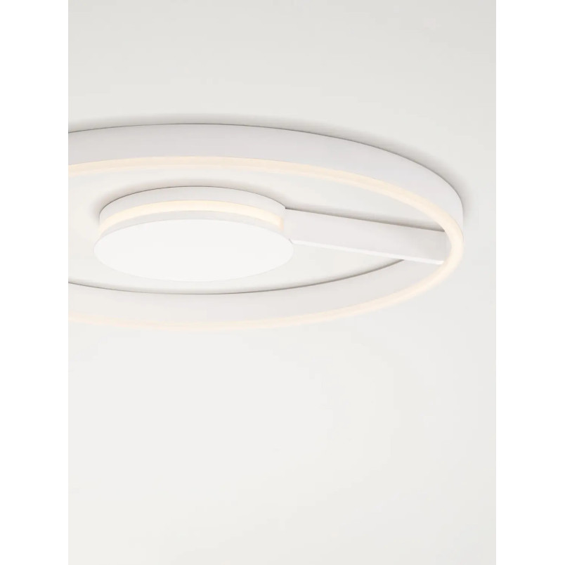 Plafon nowoczesny ze ściemniaczem i regulowaną barwą światła Mileo 60cm LED CCT 2700-3000-4000K biały