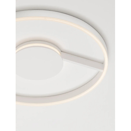 Plafon nowoczesny ze ściemniaczem i regulowaną barwą światła Mileo 60cm LED CCT 2700-3000-4000K biały