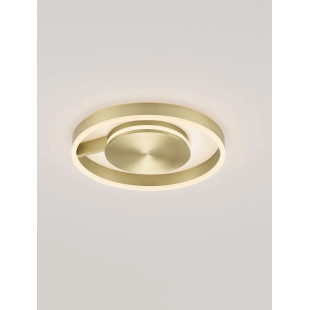 Plafon nowoczesny ze ściemniaczem i regulowaną barwą światła Mileo 40cm LED CCT 2700-3000-4000K mosiądz / brąz