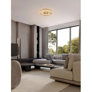 Plafon nowoczesny ze ściemniaczem i regulowaną barwą światła Mileo 60cm LED CCT 2700-3000-4000K mosiądz / brąz