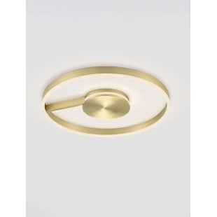Plafon nowoczesny ze ściemniaczem i regulowaną barwą światła Mileo 60cm LED CCT 2700-3000-4000K mosiądz / brąz