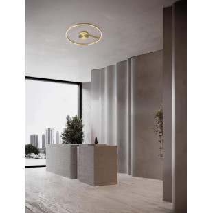Plafon nowoczesny ze ściemniaczem i regulowaną barwą światła Mileo 80cm LED CCT 2700-3000-4000K mosiądz / brąz