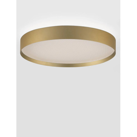 Plafon okrągły ze ściemniaczem i zmienną barwą światła Sellas 40cm LED 2700/3000K szczotkowane złoto