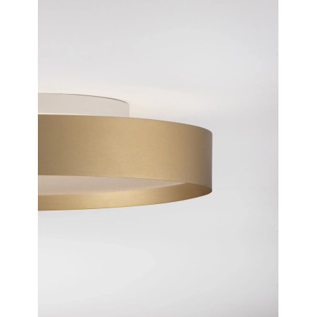 Plafon okrągły ze ściemniaczem i zmienną barwą światła Sellas 40cm LED 2700/3000K szczotkowane złoto