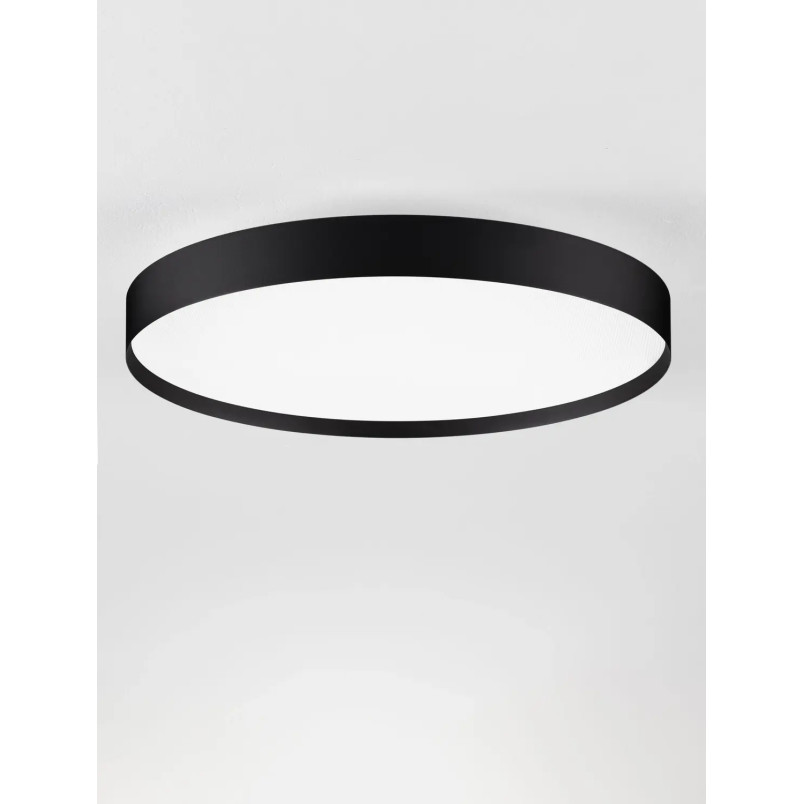 Plafon okrągły ze ściemniaczem i zmienną barwą światła Sellas 50cm LED 2700/3000K czarny