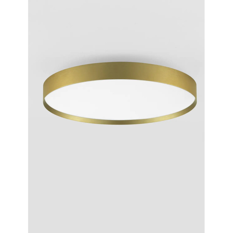 Plafon okrągły ze ściemniaczem i zmienną barwą światła Sellas 50cm LED 2700/3000K szczotkowane złoto