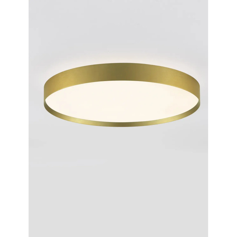 Plafon okrągły ze ściemniaczem i zmienną barwą światła Sellas 50cm LED 2700/3000K szczotkowane złoto