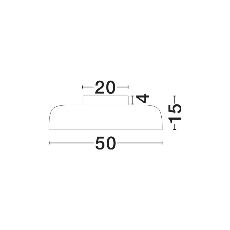 Plafon modern ściemniany Ridotti 50cm LED 2700K czarny