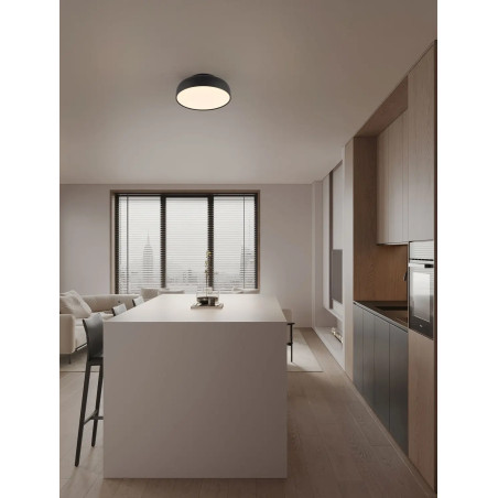 Plafon modern ściemniany Ridotti 40cm LED 3000K czarny