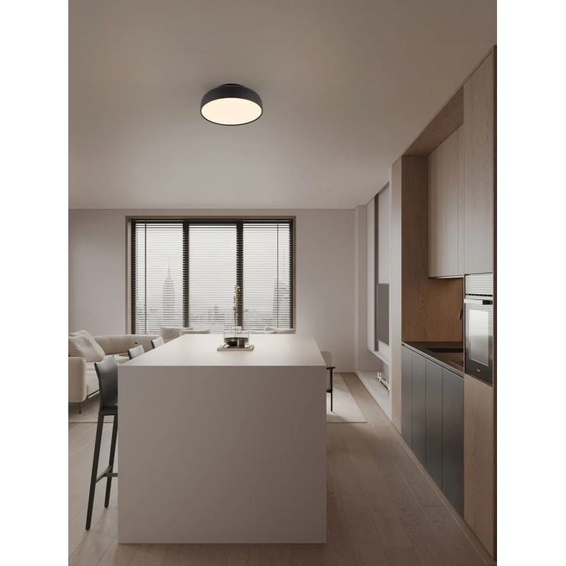 Plafon modern ściemniany Ridotti 40cm LED 2700K czarny