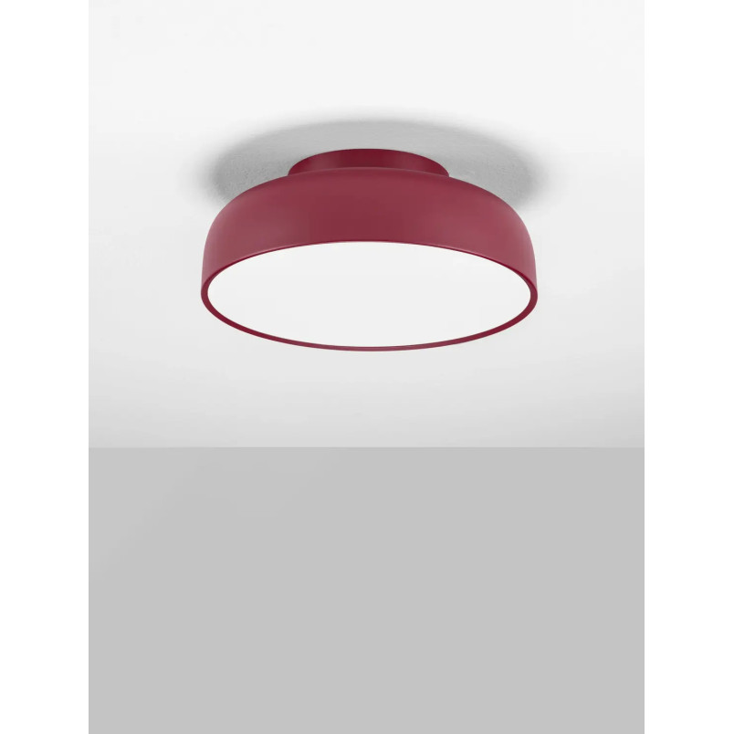 Plafon modern ściemniany Ridotti 40cm LED 3000K bordowy