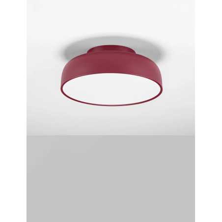 Plafon modern ściemniany Ridotti 40cm LED 2700K bordowy