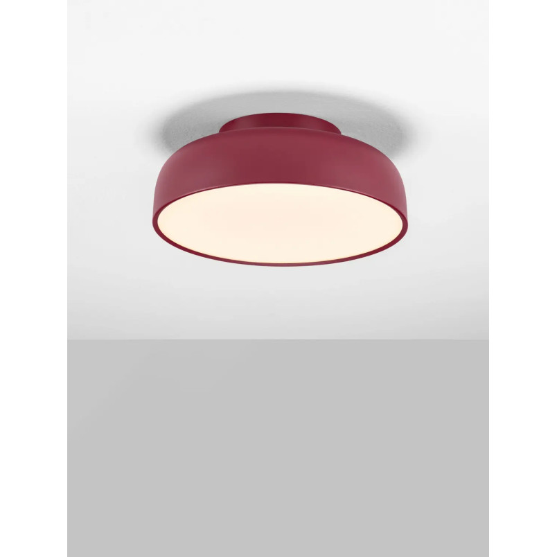 Plafon modern ściemniany Ridotti 40cm LED 2700K bordowy