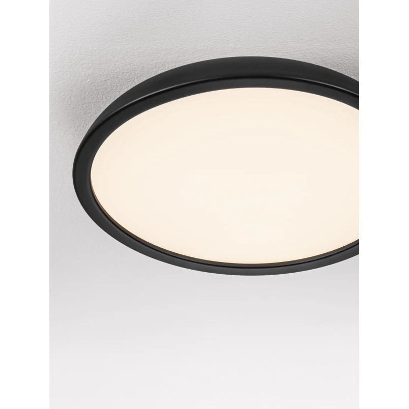 Plafon minimalistyczny ściemniany Fossa 60cm triac LED 3000K czarny