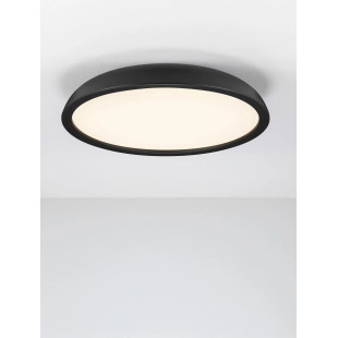 Plafon minimalistyczny ściemniany Fossa 60cm triac LED 3000K czarny