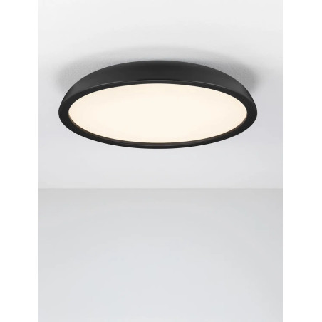 Plafon minimalistyczny ściemniany Fossa 60cm triac LED 3000K czarny