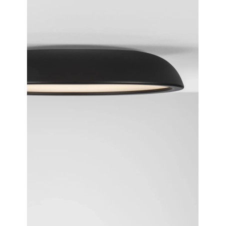 Plafon minimalistyczny ściemniany Fossa 60cm triac LED 3000K czarny