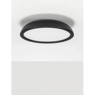 Plafon minimalistyczny ściemniany Fossa 45cm triac LED 3000K czarny