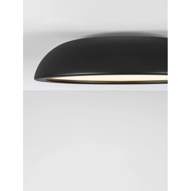 Plafon minimalistyczny ściemniany Fossa 45cm triac LED 3000K czarny
