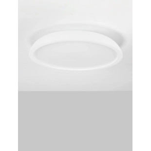 Plafon minimalistyczny ściemniany Fossa 60cm triac LED 3000K biały