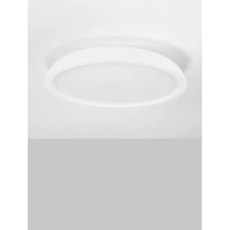 Plafon minimalistyczny ściemniany Fossa 60cm triac LED 3000K biały