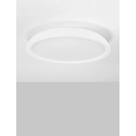 Plafon minimalistyczny ściemniany Fossa 60cm triac LED 3000K biały