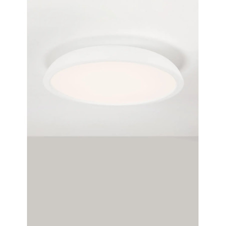Plafon minimalistyczny ściemniany Fossa 60cm triac LED 3000K biały