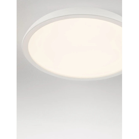Plafon minimalistyczny ściemniany Fossa 60cm triac LED 3000K biały