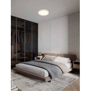 Plafon minimalistyczny ściemniany Fossa 45cm triac LED 3000K biały
