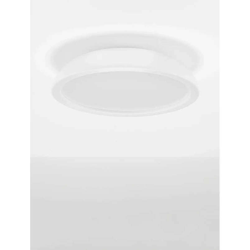 Plafon minimalistyczny ściemniany Fossa 45cm triac LED 3000K biały