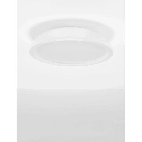 Plafon minimalistyczny ściemniany Fossa 45cm triac LED 3000K biały