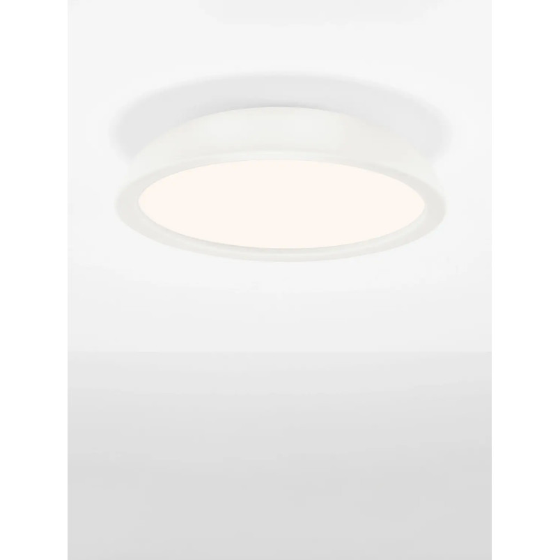 Plafon minimalistyczny ściemniany Fossa 45cm triac LED 3000K biały