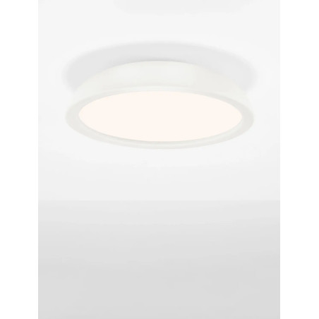 Plafon minimalistyczny ściemniany Fossa 45cm triac LED 3000K biały