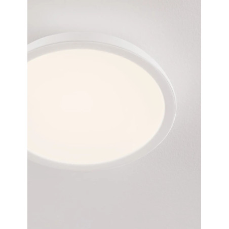 Plafon minimalistyczny ściemniany Fossa 45cm triac LED 3000K biały