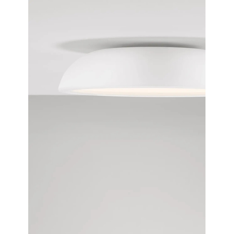 Plafon minimalistyczny ściemniany Fossa 45cm triac LED 3000K biały