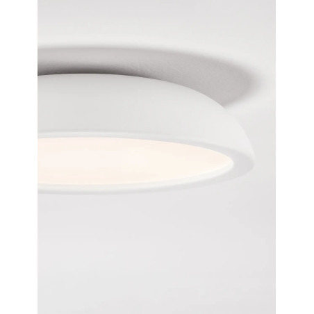 Plafon minimalistyczny ściemniany Fossa 45cm triac LED 3000K biały