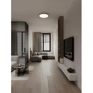 Plafon minimalistyczny ściemniany Fossa 60cm triac LED 3000K brązowy