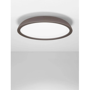 Plafon minimalistyczny ściemniany Fossa 60cm triac LED 3000K brązowy