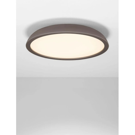 Plafon minimalistyczny ściemniany Fossa 60cm triac LED 3000K brązowy