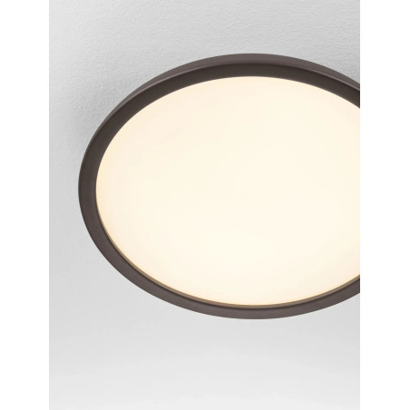 Plafon minimalistyczny ściemniany Fossa 60cm triac LED 3000K brązowy