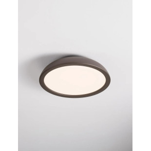 Plafon minimalistyczny ściemniany Fossa 45cm triac LED 3000K brązowy