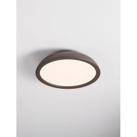 Plafon minimalistyczny ściemniany Fossa 45cm triac LED 3000K brązowy
