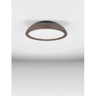 Plafon minimalistyczny ściemniany Fossa 45cm triac LED 3000K brązowy